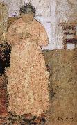 Edouard Vuillard Pink clothes women oil on canvas